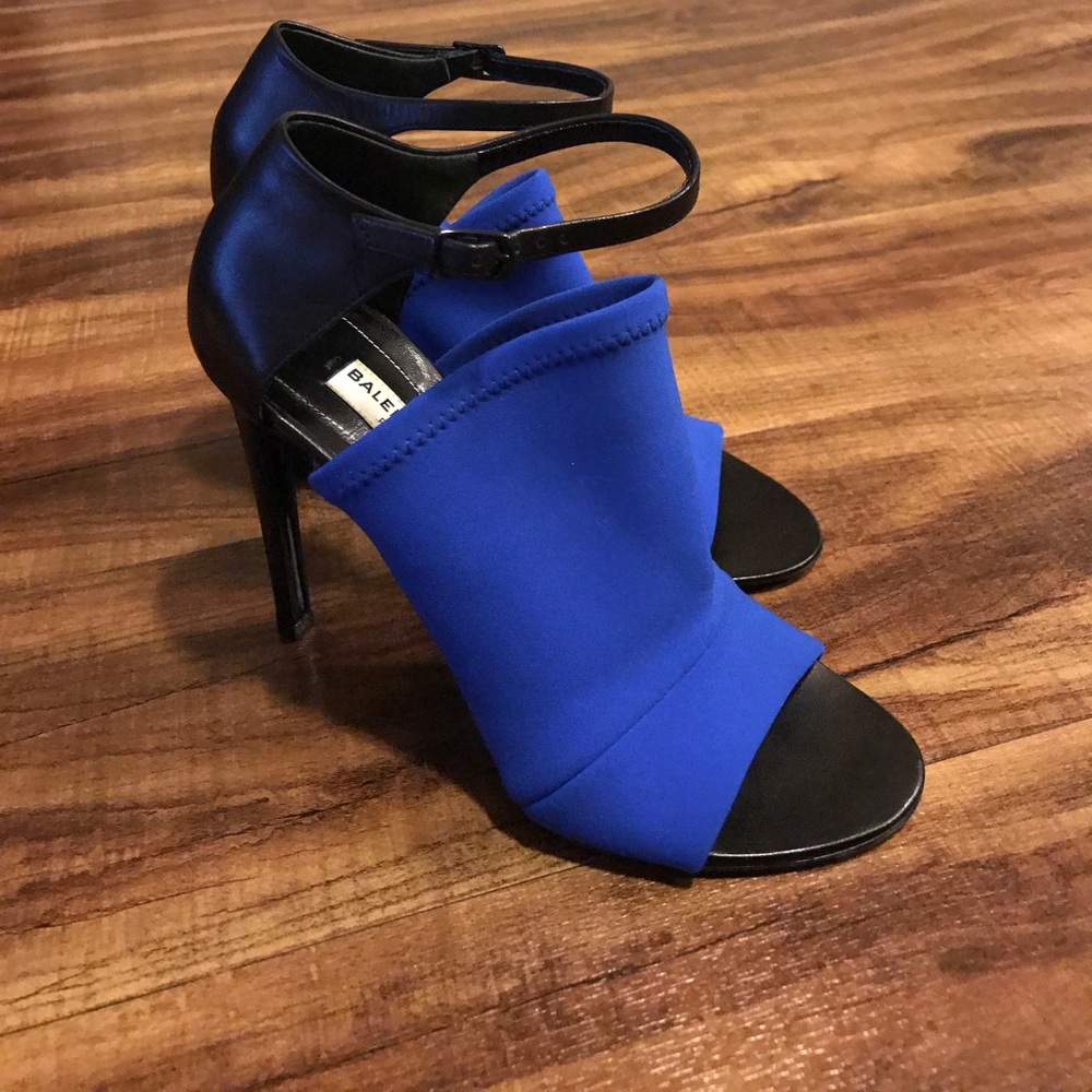 Balenciaga Black and Blue Heel